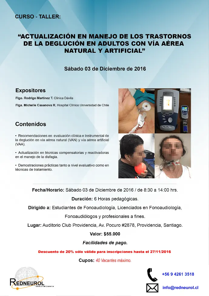 Curso actualización en el manejo de los trastornos de la deglución en adultos con vía aérea natural y artificial