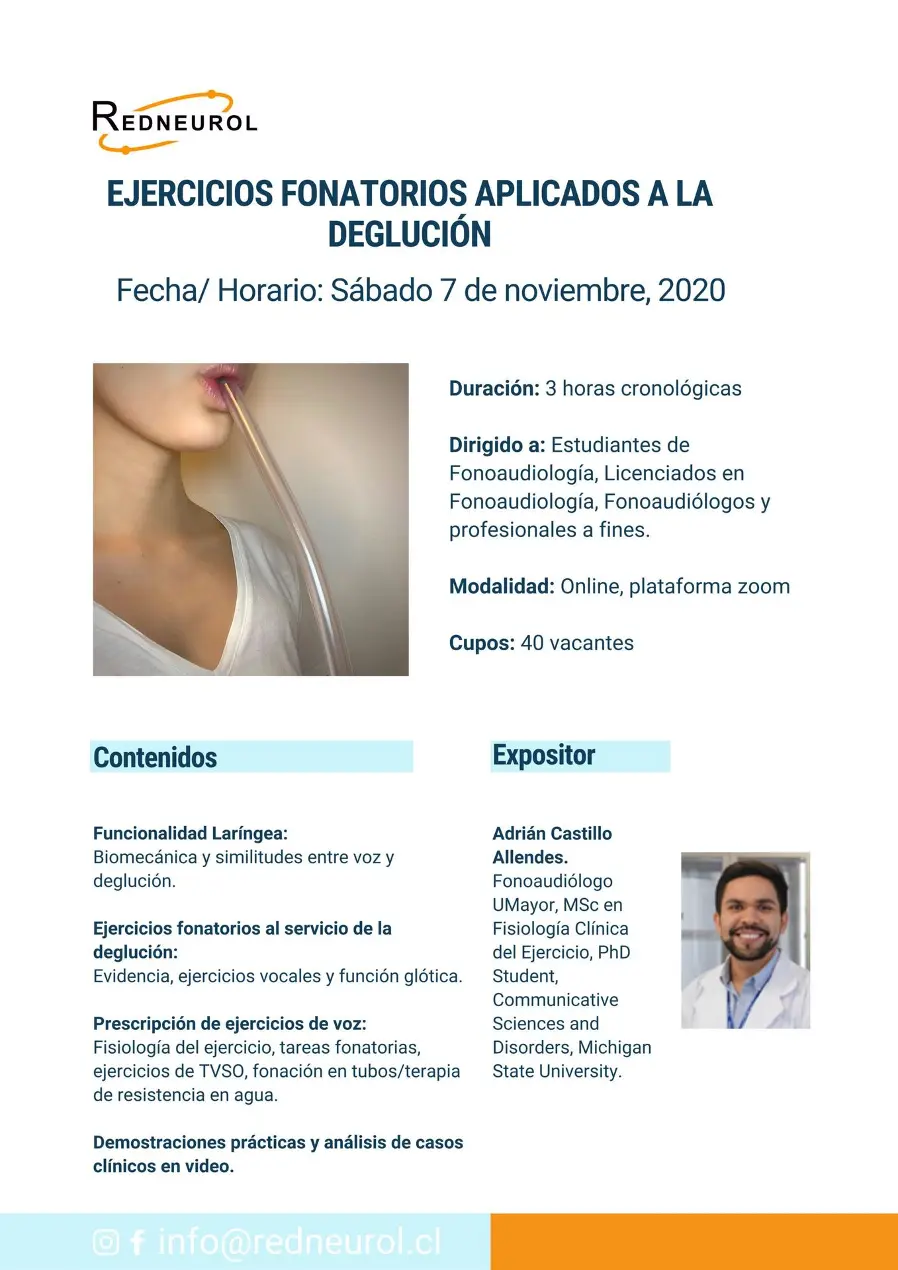 Curso ejercicios fonatorios aplicados a la deglución