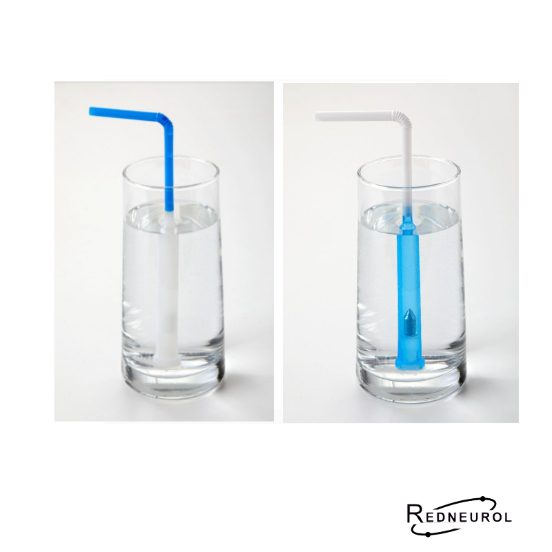 SafeStraw Pack líquido ligero (blanca) y espesos (azul)